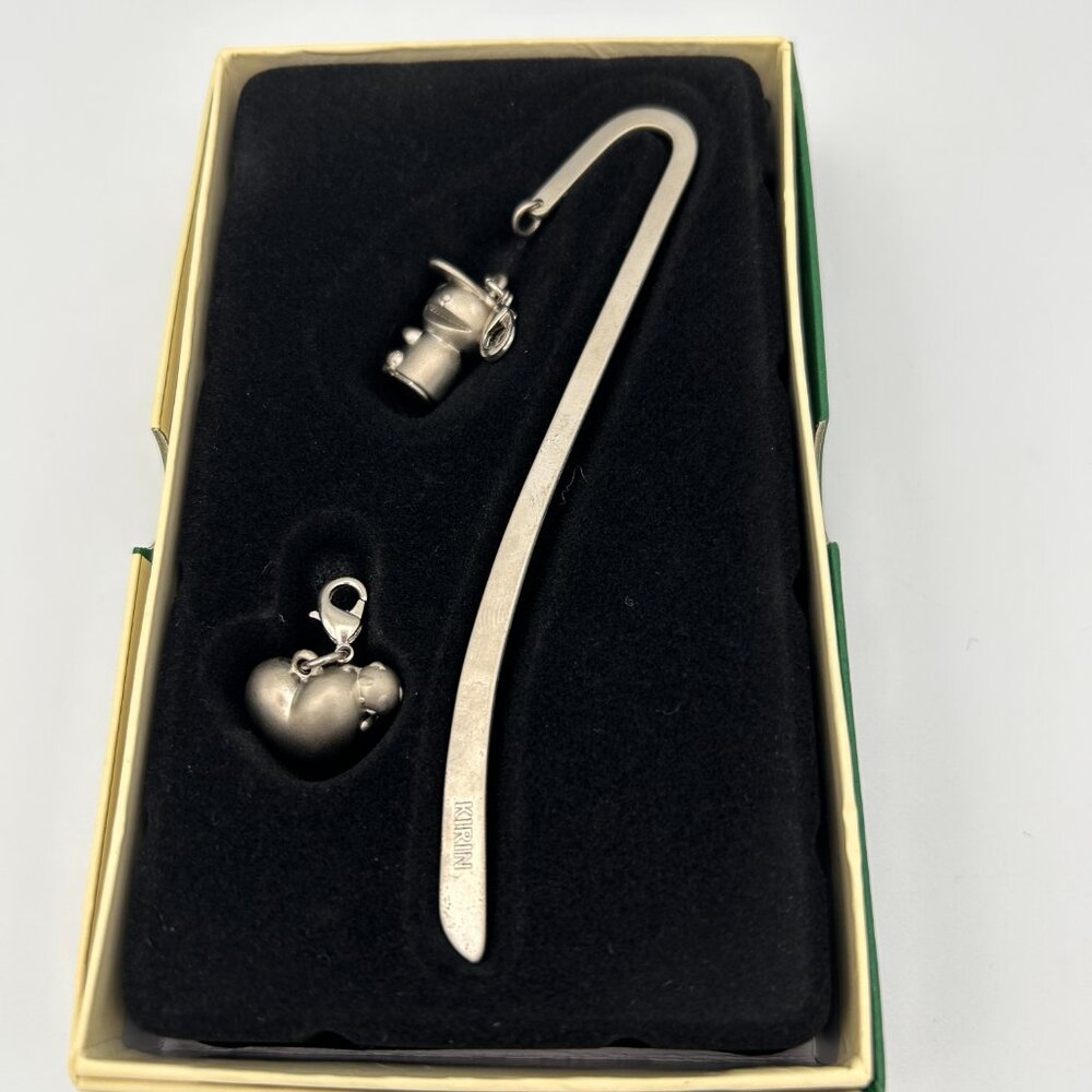 Kirin Silver Tone Metal Dangle Charms Book Marker Page Marker